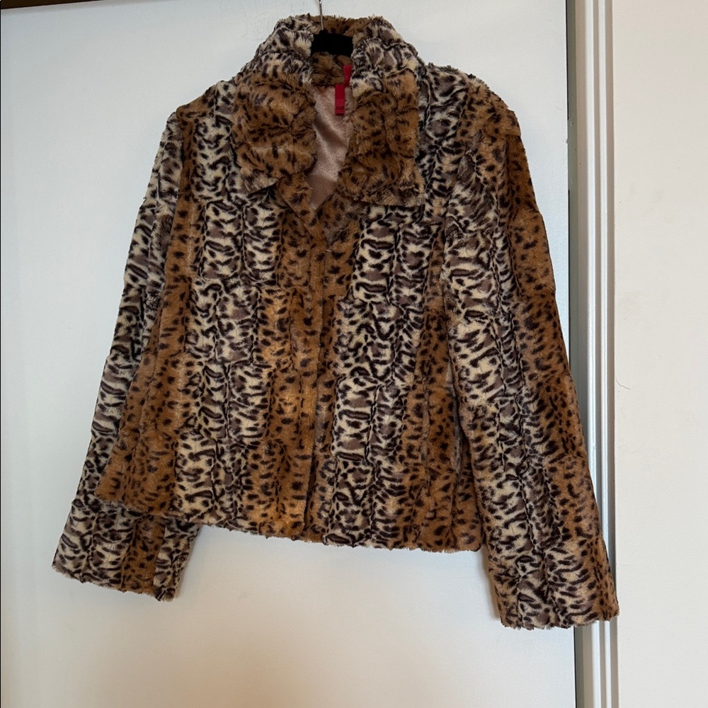 5/48 Animal Print Teddy Jacket